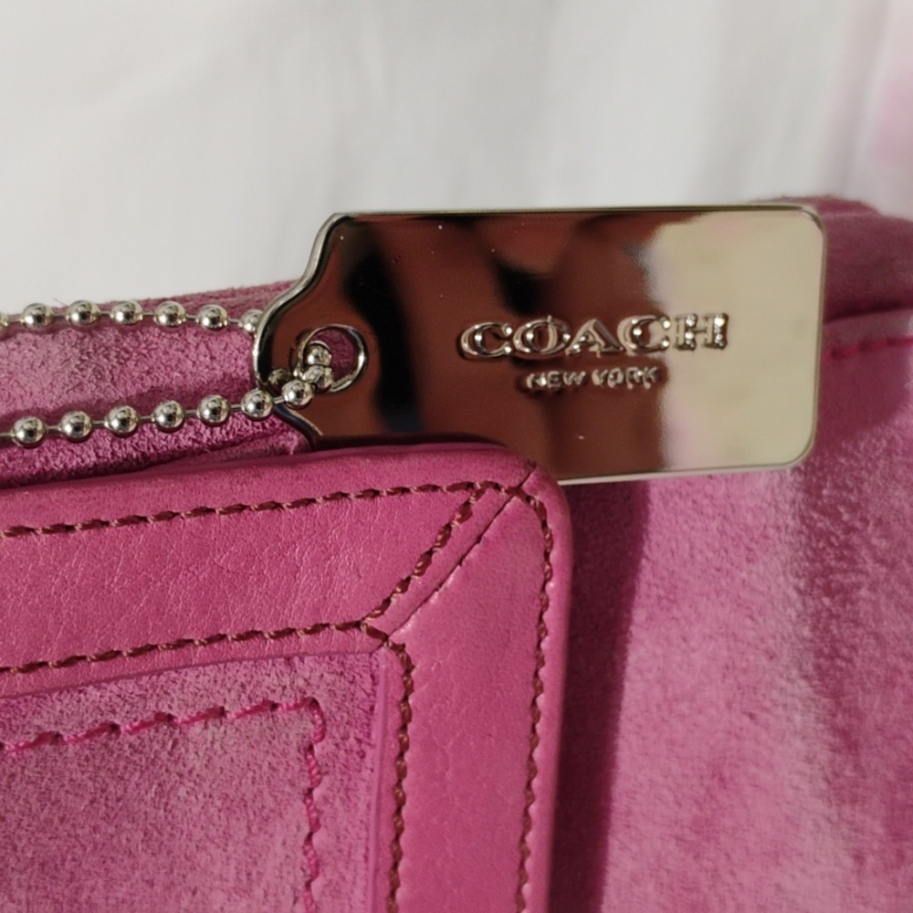 RARE! Auth Coach Y2K 90's Vintage Legacy 🩷 Pink Suede Small Satchel - Picture 3 of 16